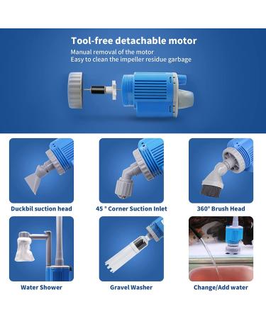 UPETTOOLS Aquarium Gravel Cleaner - Electric Automatic Vacuum Water Changer - 110V/28W - Buy Online on SooperMarket.com