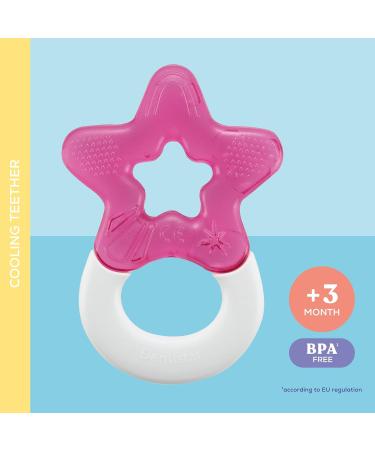 Dentistar Cooling Ring Set - BPA Free Baby Teething Toys (2 Pieces) | Cooling Tooth Aid for Infants 3 Months+ | Pink - International Shipping Available - Buy Online on SooperMarket.com