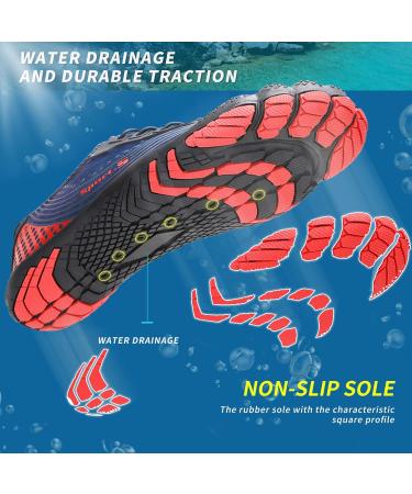 ZHR Marina Red Water Shoes for Men & Women - Aqua Barefoot Beach & Swimming Shoes (EU Size 44) - Buy Online on SooperMarket.com