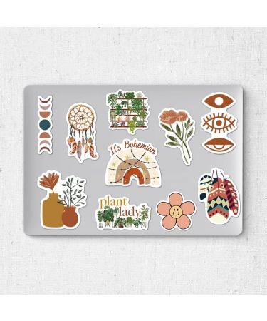 Anerza 200 PCS Boho Vinyl Waterproof Stickers - Cute Aesthetic Plant Sticker Packs for Water Bottles, Laptop, Journal - Small Business and Scrapbook Supplies for Adults and Teens - Buy Online on SooperMarket.com