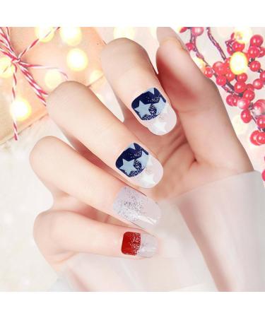 Teksome Independence Day Press On Nail Stars And Stripes Designs False Nails 4th Of July Cute Nails Stick On Nails Stars And Stripes Patriotic - Buy Online on SooperMarket.com