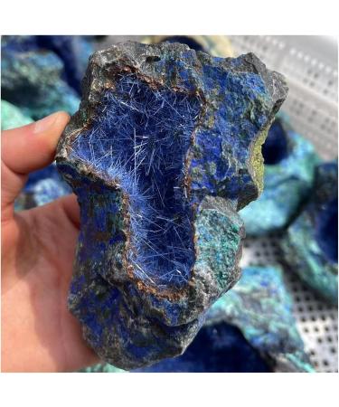 Natural Azurite Raw Gemstone Needle Cluster Malachite Geode Crystal Specimen Reiki Stone Collectible 1pc Stone Collection 400-500g - Buy Online on SooperMarket.com