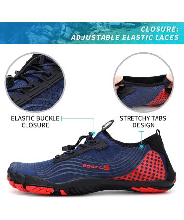 ZHR Marina Red Water Shoes for Men & Women - Aqua Barefoot Beach & Swimming Shoes (EU Size 44) - Buy Online on SooperMarket.com