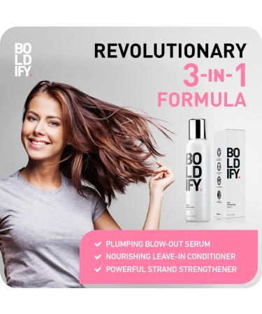 BOLDIFY Hair Thickening Serum - Top Rated Hair Volumizer for Women & Men - Natural 3-in-1 Leave-In Conditioner for Thicker Hair Day One - Buy Online on SooperMarket.com