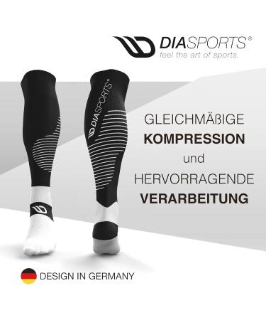 Buy Diasports Runstars Compression Socks for Sports Running & Marathon - Premium Design for Men & Women (Black/White Size M) - Buy Online on SooperMarket.com