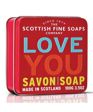 SOAP in a tin of Scottish fine soaps - "Love You" 100 g