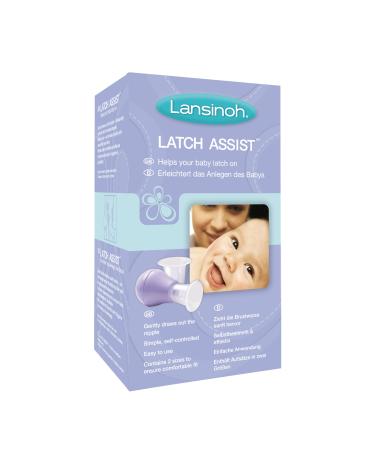 Lansinoh Latch Assist Nipple Everter with Case for Breastfeeding Mums Offers Temporary Correction of Flat Or Inverted Nipples 2 Size Cones Within The Pack and Hygienic Carry Case