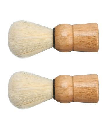 Mini Professional Wooden Handle Shaving Brush for Men - Beard & Mustache Care | Ideal for Salons | International Shipping - Buy Online on SooperMarket.com