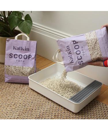 KatKin Scoop Tofu Litter - 100% Biodegradable Non-Tracking Cat Litter (1x2.4kg) | Eco-Friendly Planet-Saving Clumping Litter for Kittens and Cats - Buy Online on SooperMarket.com