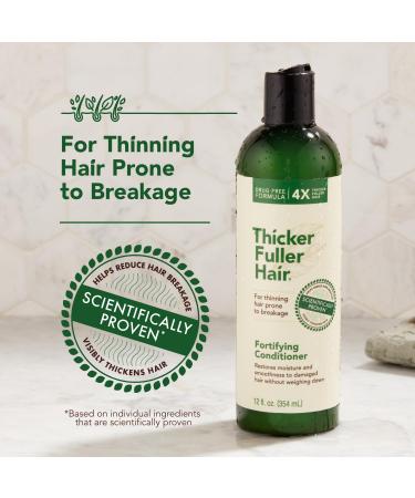 Thicker Fuller Hair Fortifying Conditioner - Moisturizing Lightweight & Natural Formula for Women - 12 oz Smoothing Hair Conditioner - Buy Online on SooperMarket.com
