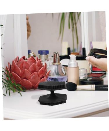 FOYTOKI Face Brush Face Exfoliator Facial Cleansing Brush Exfoliator Facial Wash Brush Facial Scrubber Exfoliator Facial Cleansing Brush for Blackhead Silicone Face Cleansing Brush 6.50X6.50X4.00CM Black - Buy Online on SooperMarket.com