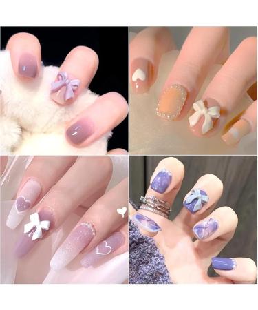500PCS 3D Nail Charms - Butterfly, Bowknot, Flower, Heart, Pearls, Bear - Resin Nail Rhinestones for Nail Art Decoration & DIY Crafts - Buy Online on SooperMarket.com