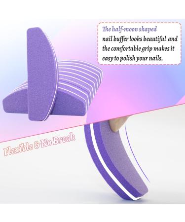 Nail Buffer Blocks 20 PCS - Professional Mini Nail Buffer for Gel & Natural Nails - Nail Polish Buffing Block for Home & Salon Use (Purple) - Buy Online on SooperMarket.com