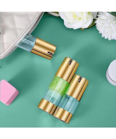 UMETASS 1.7oz (50ml) Gold Airless Pump Bottles - Set of 3 | Refillable Cosmetic Containers for Travel | Ideal for Lotion, Hand Sanitizer, Toner, Moisturizer, Facial Serum - Buy Online on SooperMarket.com
