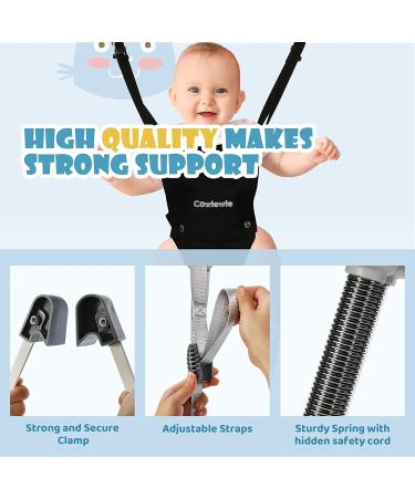 Cowiewie 2 in 1 Baby Door Jumper w/ Baby Walking Harness Function  Baby Jumper with Door Clamp Adjustable Strap and Seat  Fits 80" - 87" high Door Frame - Buy Online on SooperMarket.com