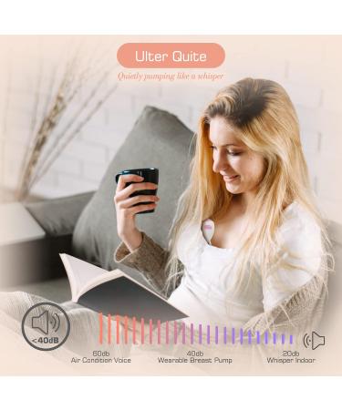 Wearable Breast Pump Plainless Electric Hands Free 2 Modes & 9 Levels with LCD Display Low Noise Rechargeable Wireless Protable Breast Pump with 21mm/24mm Flanges (Pink 2PCS) Breastfeeding Pump - Buy Online on SooperMarket.com