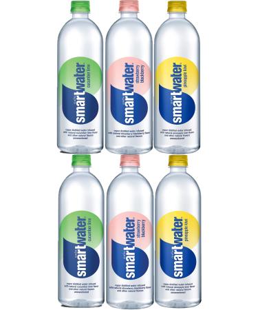 Smartwater 700mL Tasters Edition Variety. Smartwater Cucumber Lime Strawberry Blackberry Pineapple Kiwi Variety Pack. 700mL Smartwater Pack of 6