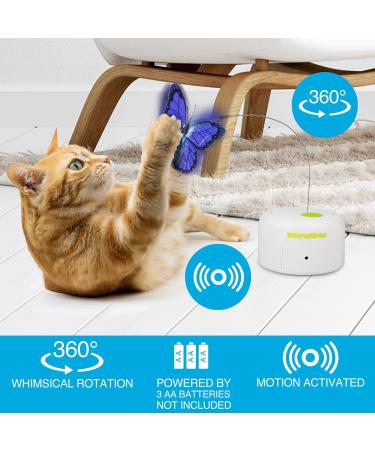 Interactive Cat Toy - All For Paws Flutter Bug Wand with Motion-Activated Butter-fly - Buy Online on SooperMarket.com