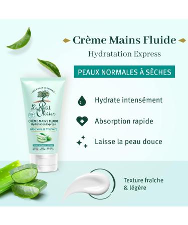 Le Petit Olivier Express Moisturizing Hand Cream - Aloe Vera and Green Tea for Women 2.5 oz - Buy Online on SooperMarket.com