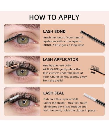 72 Pcs C Curl 8-16mm Lash Clusters DIY Eyelash Extensions - Professional Reusable Makeup for Self-application - Buy Online on SooperMarket.com