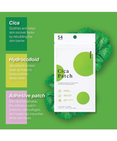 Meebak Cica Acne Pimple Patch for Face - 54 Count | Acne Spot Treatment for Blemishes and Zits - Buy Online on SooperMarket.com