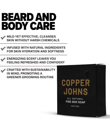 Copper Johns Dark Forest Fine Cold Process Shea Butter & Activated Charcoal Soap Bar for Men with Coconut Oil and Canola Oil for even Skin Tone Deep Cleanse Unclogs Pores Removes Dead Skin Cells - Buy Online on SooperMarket.com