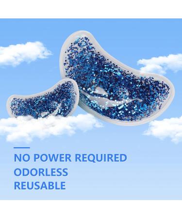 Reusable Gel Eye Mask - Hot Cold Therapy for Tired Eyes & Dark Circles (Blue) - Buy Online on SooperMarket.com