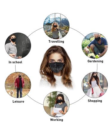 100pcs Black Disposable Face Masks - 3 Ply Adults Disposable Mask (100 Pcs) - Buy Online on SooperMarket.com