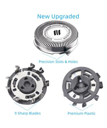 HQ8 Replacement Heads for Norelco Aquatec Shavers - Compatible with Philips Razor PT720 AT880 AT810 - 3 Pack HQ8 Blades - Buy Online on SooperMarket.com