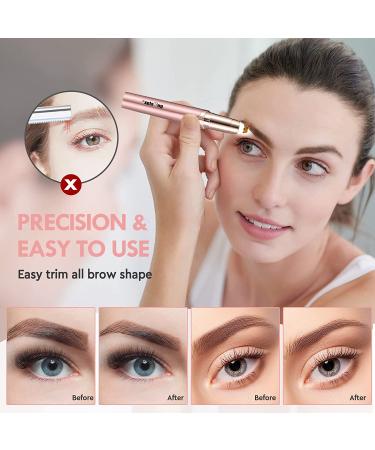 Rechargeable Electric Eyebrow Hair Remover for Women - Painless Hair Removal Razor with 2 Replacement Heads - Buy Online on SooperMarket.com