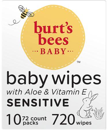 Burt's Bees Unscented Baby Wipes - 720 Count Pack, Hypoallergenic & All Natural with Aloe & Vitamin E - Fragrance Free Towelettes for Sensitive Skin - Buy Online on SooperMarket.com