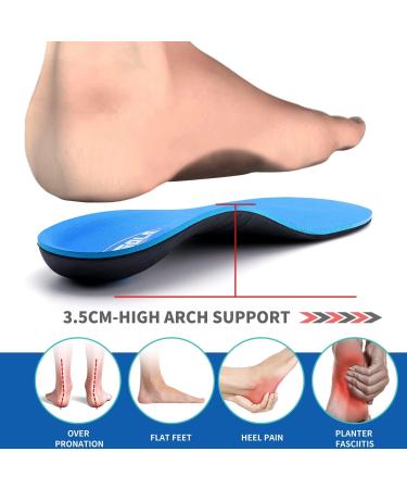 TOPSOLE Orthotic Insoles for Plantar Fasciitis & Arch Support | Men & Women (UK-4-23cm Blue 228) - Buy Online on SooperMarket.com