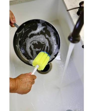 PowerPuff Original 10 Handheld Dish Sponge & Bottle Scrubber | Non-Scratch, Tough on Grime | 2 Pack | Made in USA - Buy Online on SooperMarket.com