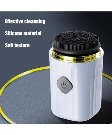 Facial Cleansing Brush 2 in 1 Electric Face Scrubber USB Rechargeble Soft Silicone Bristles Skin Exfoliating Cleanser Brush - Buy Online on SooperMarket.com