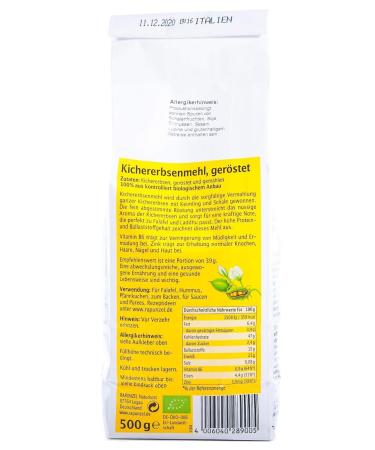 Rapunzel Organic Chickpea Flour Roasted 500g (Pack of 2) - Premium Gluten-Free Legume Flour for Cooking & Baking - Buy Online on SooperMarket.com