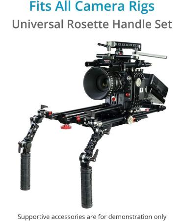 Camtree Hunt Quick Mount Universal Rosette Handle Set for ARRI Standard Rosette Rigs | Comfortable Rubber Handgrip, 15mm Rails, Multiple Angle Adjustments (CH-QM-H) - Buy Online on SooperMarket.com