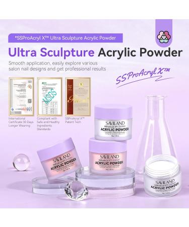 SSProAcryl Ultra-Smooth Acrylic Powder: 4x30g Clear White Nude Pink Acrylic Nail Powder Keratin Acrylic Powder Set Moderate Drying Professional Nail Powder Nail Extension Carving 3D Nail Art Salon 4 colors (transparent white nude pink) - Buy Online on SooperMarket.com
