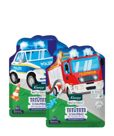 Kneipp Naturalkind Faumbad Tat tata bathing additive with a nourishing jojoba oil and natural blueberry extract for magical bathing fun fruity blueberry scent and blue water from 3 years 40 ml