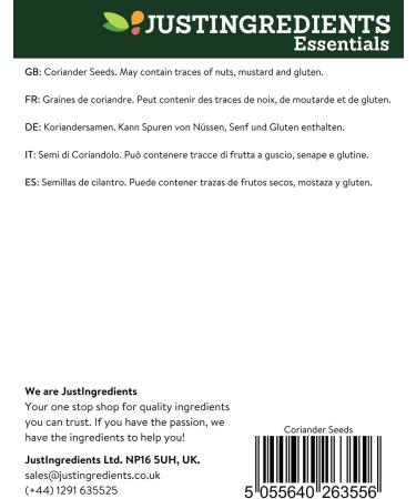 JustIngredients Coriander Seeds 250g - Pack of 1 - Buy Online on SooperMarket.com