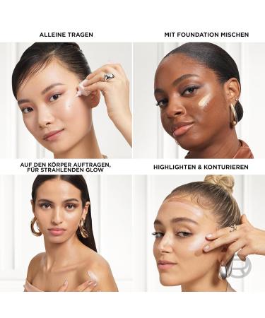 L'Or al Paris Liquid Highlighter for Face & Body - Glycerin & Shea Butter Perfect Match Lumi Glotion Natural Glow Enhancer 903 Medium Glow 40 ml - Buy Worldwide! - Buy Online on SooperMarket.com