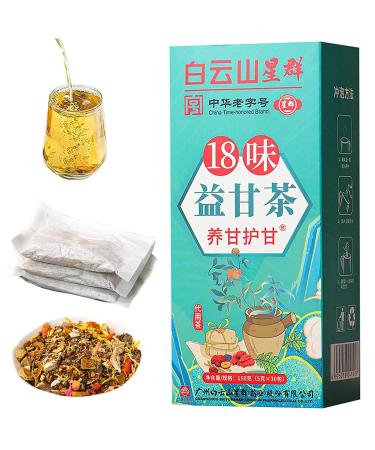 Jesshiny 18 Flavors of Liver Protection Tea 18 Care Tea Daily Nourishing Tea Chinese Tea Nourish The and Protect Liver Herbal Stone Tea 5.0 grams Pack of 30