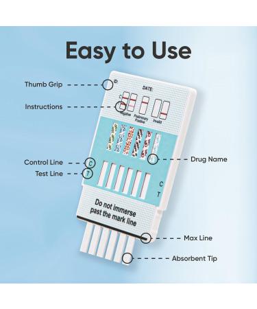 Prime Screen 10 Panel Urine Drug Test Kit - (THC BZO MET PCP MTD AMP BAR COC OPI MDMA) - 5 Pack  - Buy Online on SooperMarket.com