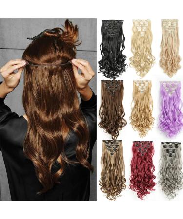 prinfantasy Clip In Extensions Hair Extension Hairpiece Voluminous Wavy Intense Red Hair Extensions MW101 GBMW101 22 inch - Buy Online on SooperMarket.com