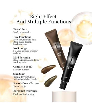 Eyebrow Tint Kit Brown Hen-na Semi-Permanent Professional Brow Tint Kit Long-Lasting and Safe Results Eyebrow Dye DONG RHYME Multi-Purpose Eyelash Tint Kit Easy to Use at Home - Buy Online on SooperMarket.com