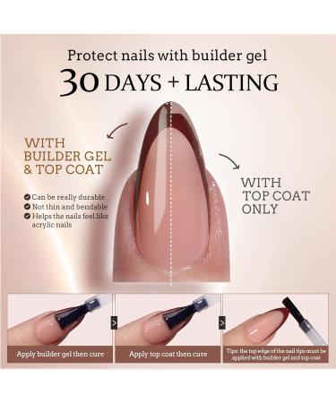 btartboxnails XCOATTIPS French Gel Nails | Almond Press-On Tips | Soak Off Acrylic & Nail Lamp - Perfect Skin Tones - Buy Online on SooperMarket.com