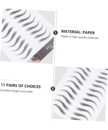 PLAFOPE 12 Sheets Waterproof Eyebrow Stickers Fake Eyebrow Waterproof Stickers 4d Eyebrow Transfer Stickers - Buy Online on SooperMarket.com