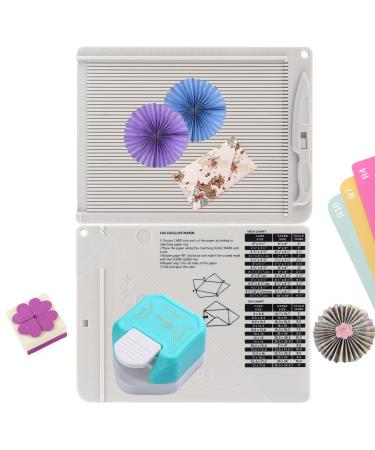 2Pcs Score Board Multi-Purpose Scoring Board Envelope Maker with Bone Folder and 3 in 1 Corner Rounder Paper Punchfor Card Making and DIY Projects Multi- Purpose Scoring Board & Score and Fold Tools White blue Score Boar...