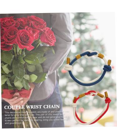 Abaodam 4 pcs couple bracelet his and hers bracelets for couples beach bracelet bracelets for boyfriend women s suits women's bracelets women bracelets Lover Wrist Chain Wrist Decor chic 7.5x6cmx3pcs As Shownx3pcs - Buy Online on SooperMarket.com