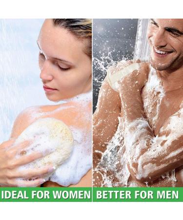 3 Packs Exfoliating Loofah Sponge Pads | Large 5x7 | 100% Natural Luffa and Terry Cloth | Premium Scrubber Body Glove for Men and Women | Ideal for Bath Spa and Shower - Buy Online on SooperMarket.com