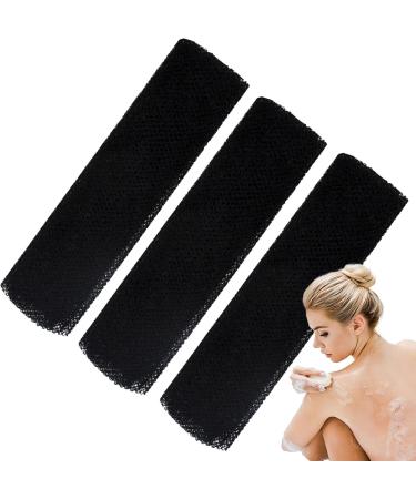 Visiblurry African Net Sponge | African Mesh Cloth Net Scrubber Bath Towel - Dead Skin Removal Bath Sponges for Women & Men Black - Buy Online on SooperMarket.com